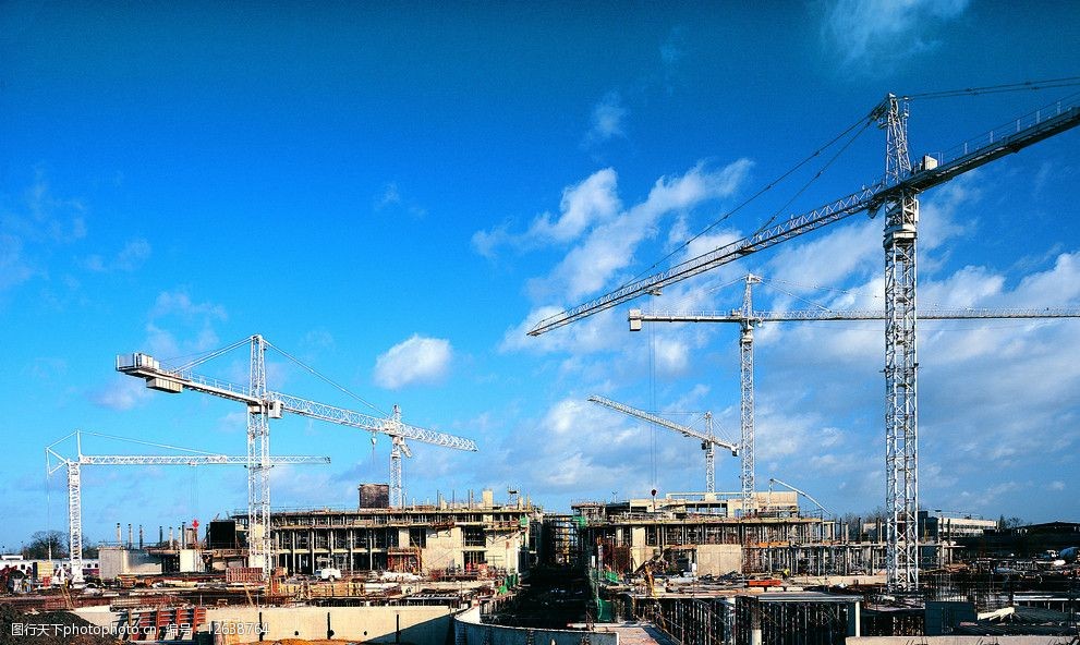 建筑工地施工塔图片