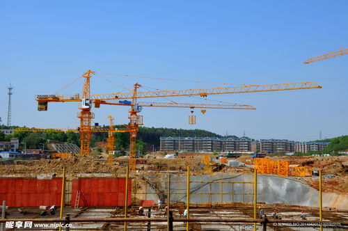 塔吊 建筑工地摄影图 工业生产