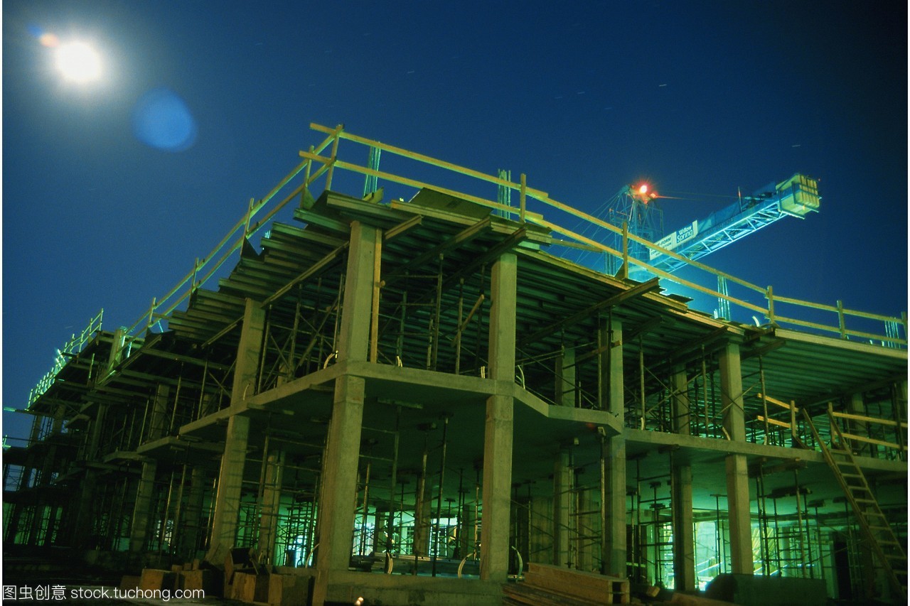 夜间建筑施工